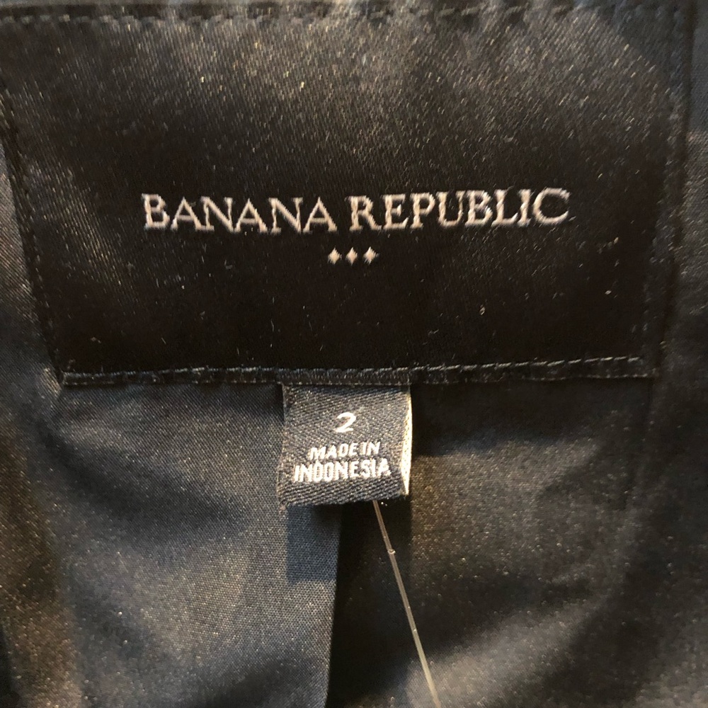 Banana Republic Black and navy dot blazer Size 2 - Picture 2 of 2